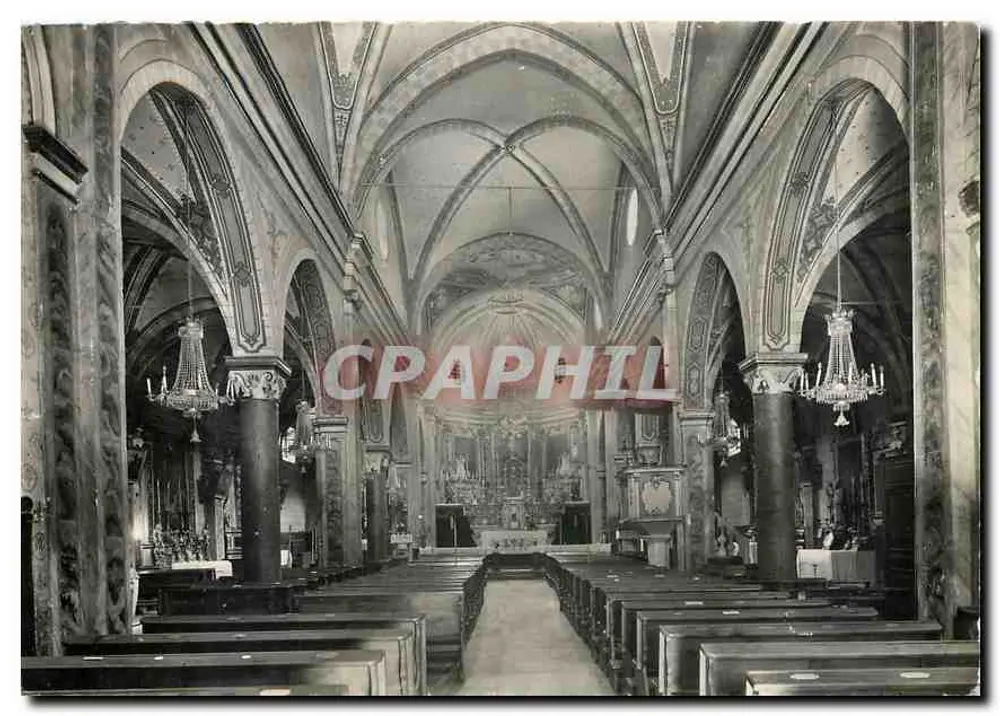 Interior da catedral — vista da nave e do altar — Edições Rella, Nice - Frente