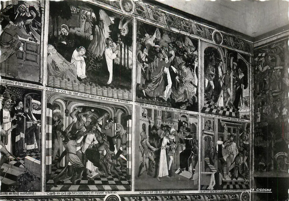 Sanctuaire Notre-Dame des Fontaines — Fresques de la Passion — XVᵉ siècle — Éd. La Cigogne, n° 06.162.24 - Recto