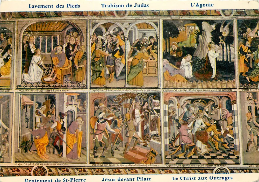 Scènes de la Passion — Fresques de Jean Canavesio — Sanctuaire de N.D. des Fontaines, La Brigue - Recto