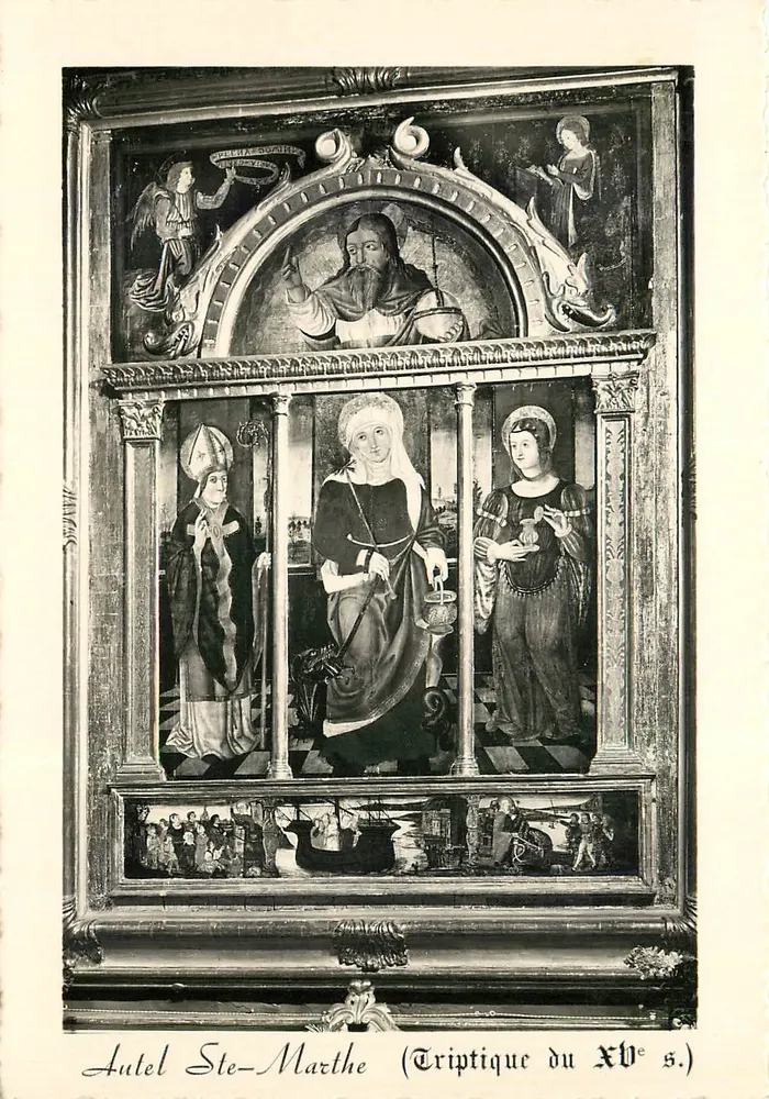 Altar de Santa Marta — Triptyque do Século XV — Igreja de São Martinho, La Brigue - Frente