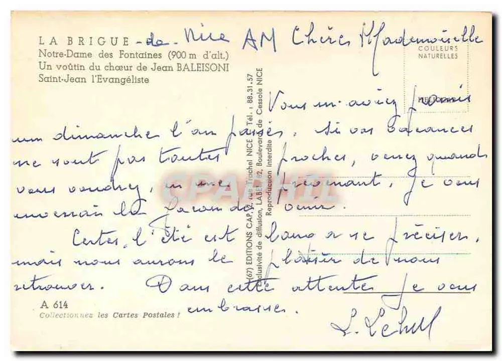 La Brigue - Nossa Senhora das Fontes — Um vouitin do coro de Jean Baleisoni — Edições CAP - Verso