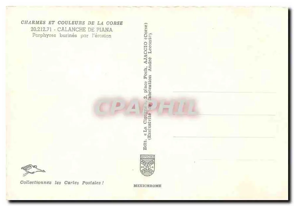 Calanche de Piana — Erodierte Porphyre — Iris - Rückseite