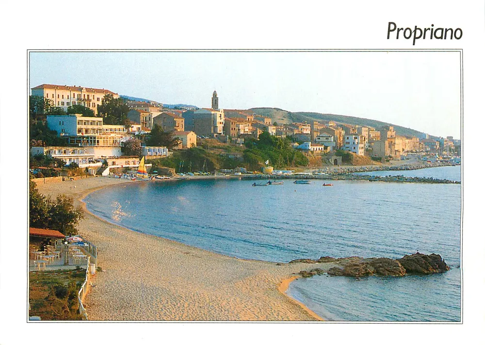 Propriano — vista da praia e do vilarejo — Edições Sainte-Maxime - Frente