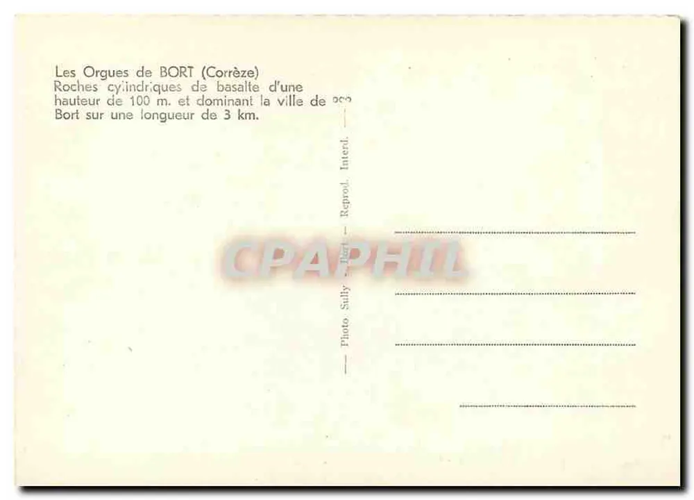 As Orgues de Bort (Corrèze) — Rochas cilíndricas de basalto — Foto Sully & Bert - Verso