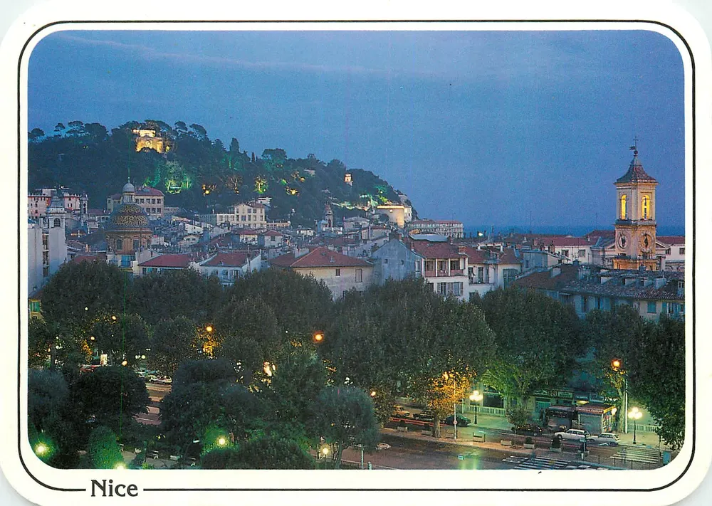 Nice — Night in Old Nice, The Castle — Photo G. Chassagne - Front