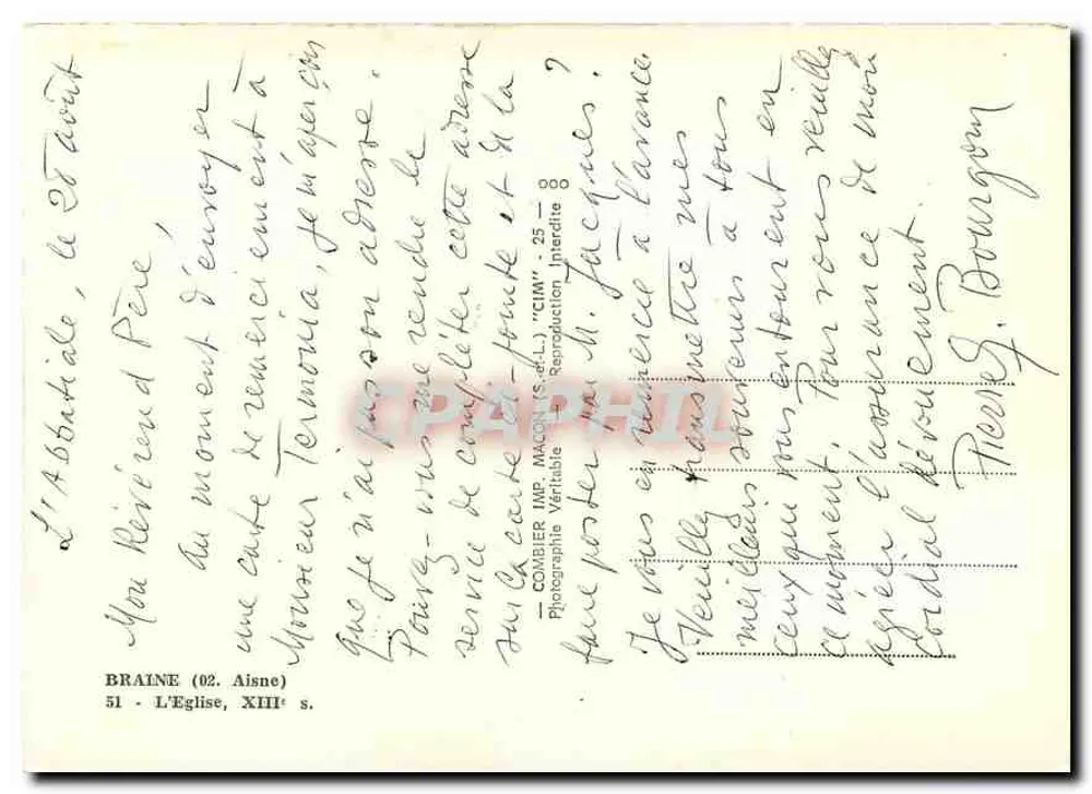 ब्रेन्स के एब्बेटियल — 13वीं शताब्दी के चर्च — IMP. MACON (एस.ए.आर.एल.) - पीछे