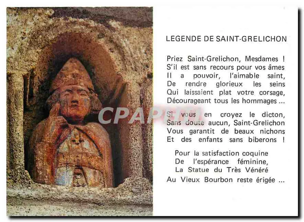 Estátua de Saint-Grelichon — Bourbon-l'Archambault (Allier) — Éditions du Lys - Frente