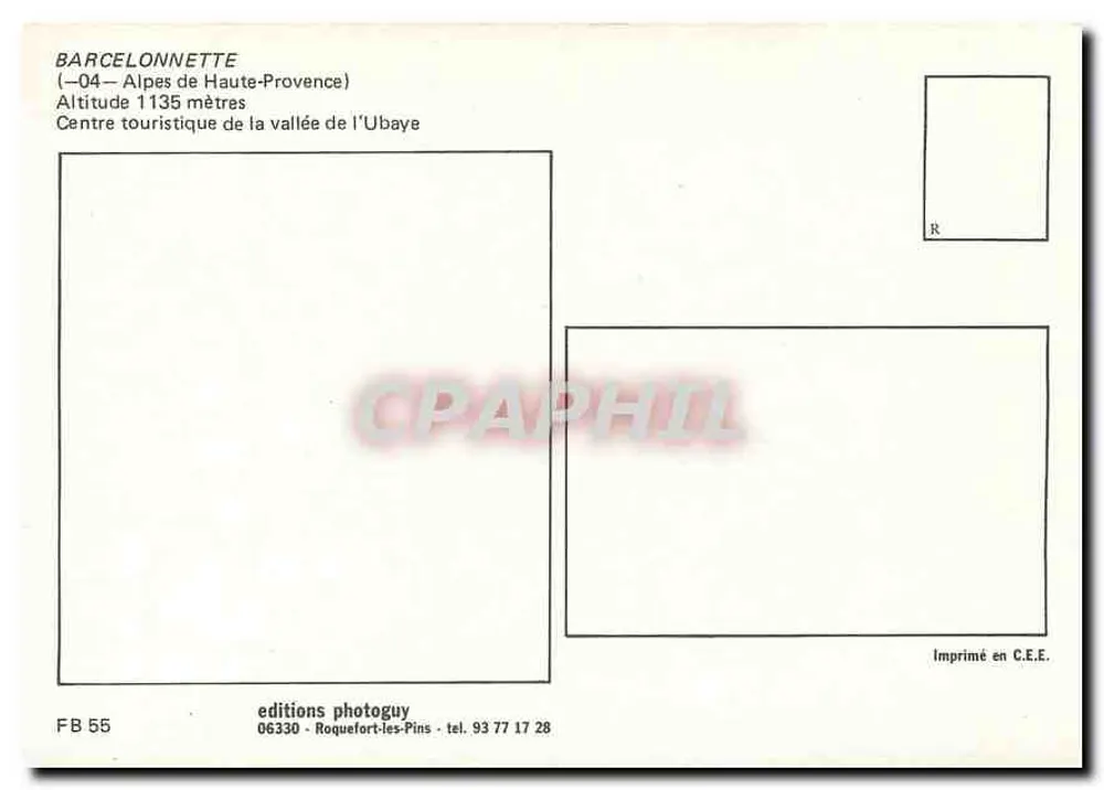 बार्सेलोनेट - ऊंचे प्रोवेंस के एल्प्स - फोटोगुइ एडिशन्स - पीछे