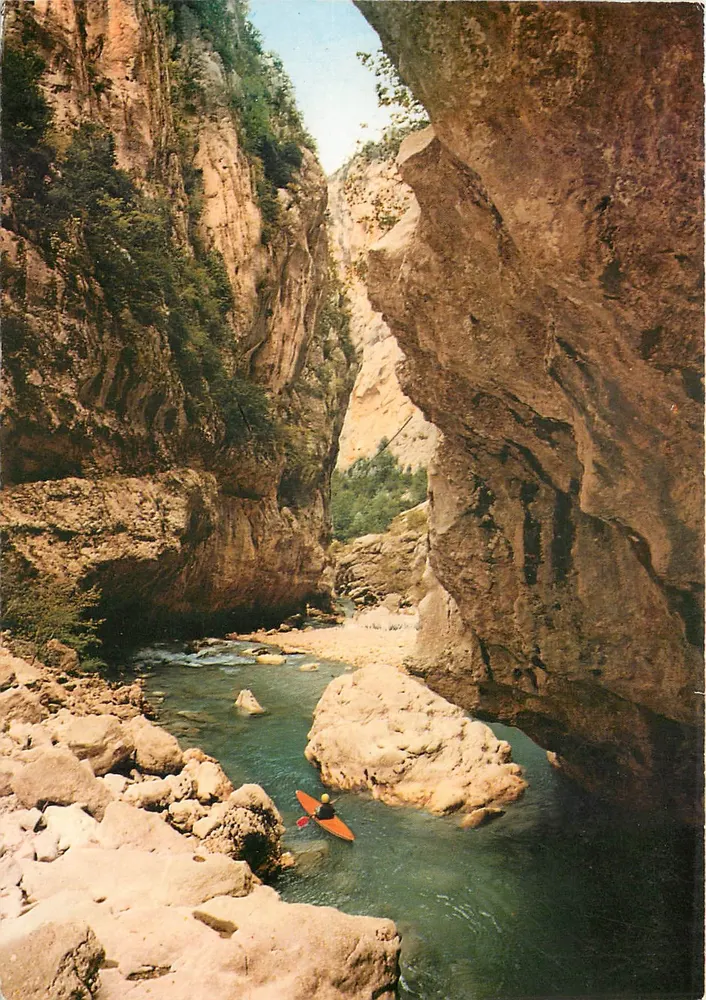 Gorges du Verdon — Kayak au fond des Gorges — Éditions du Bouvian - Recto