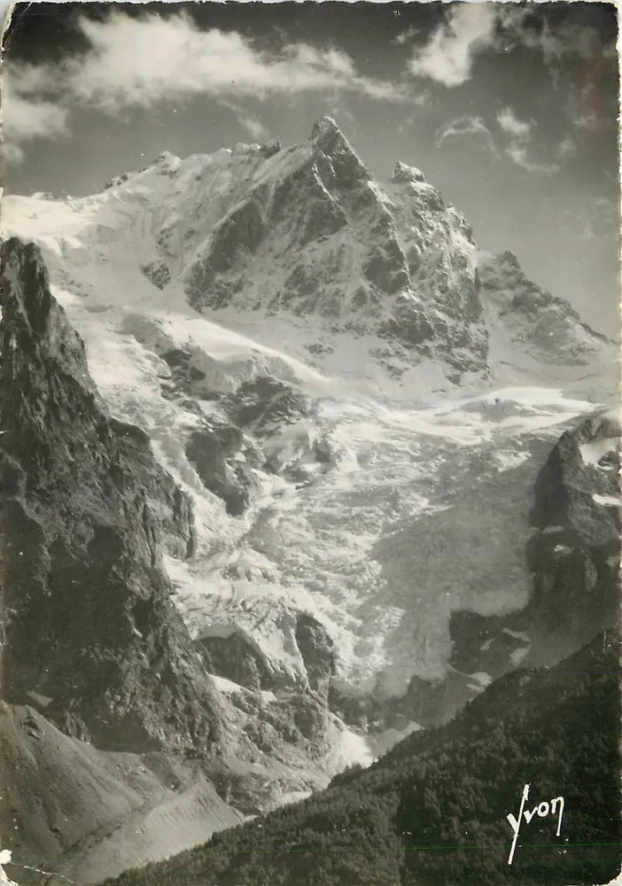 A Meije, Grand Pic 3.983 metros — e o Glacier de la Meije — Yvon - Frente
