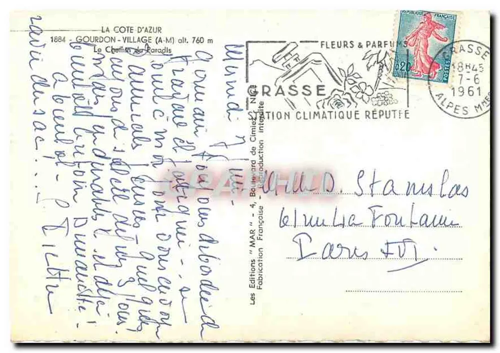 Gourdon — Le Chemin du Paradis — Éditions Grasse - Verso