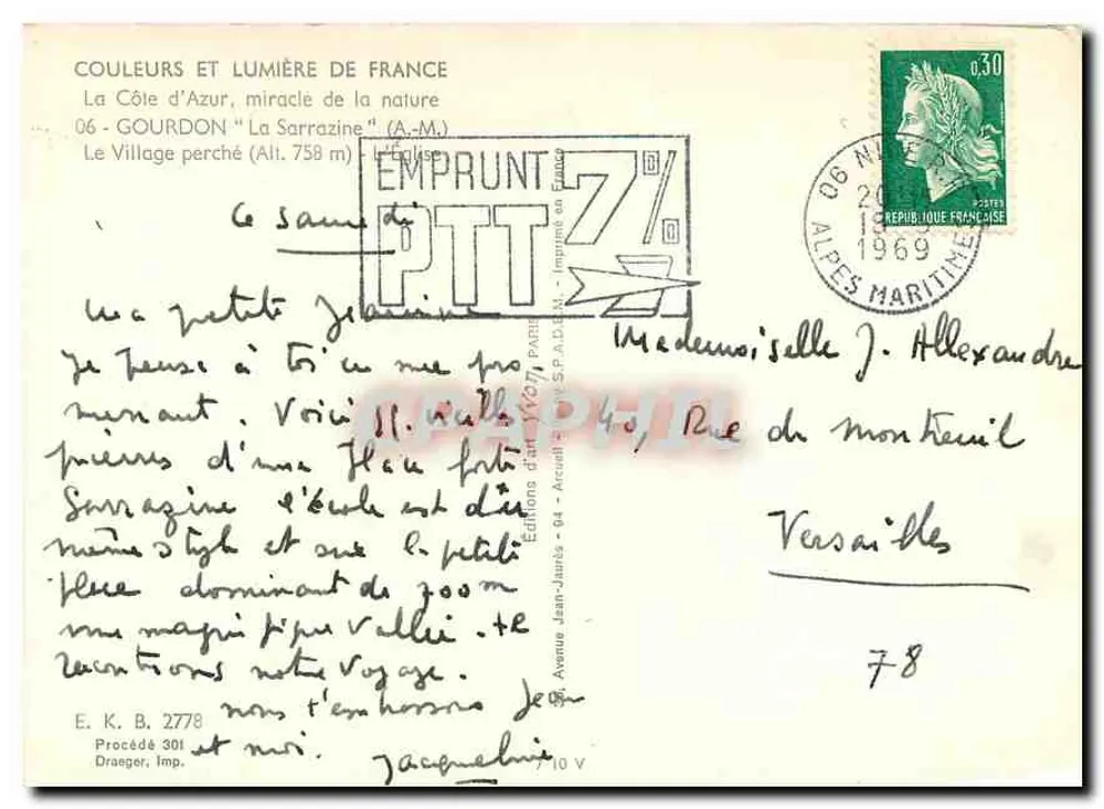 Gourdon — La Sarrazine (Höhe 758 m) — Éditions Jean-Jaurès - Rückseite