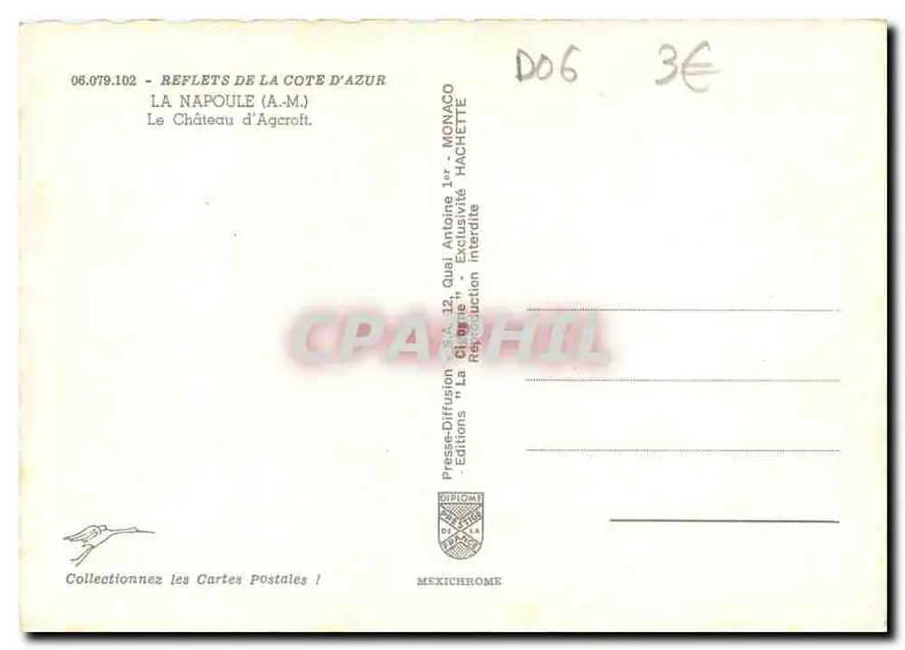 O Castelo de Agcroft — La Napoule (A.-M.) — Edições La Chérie - Verso