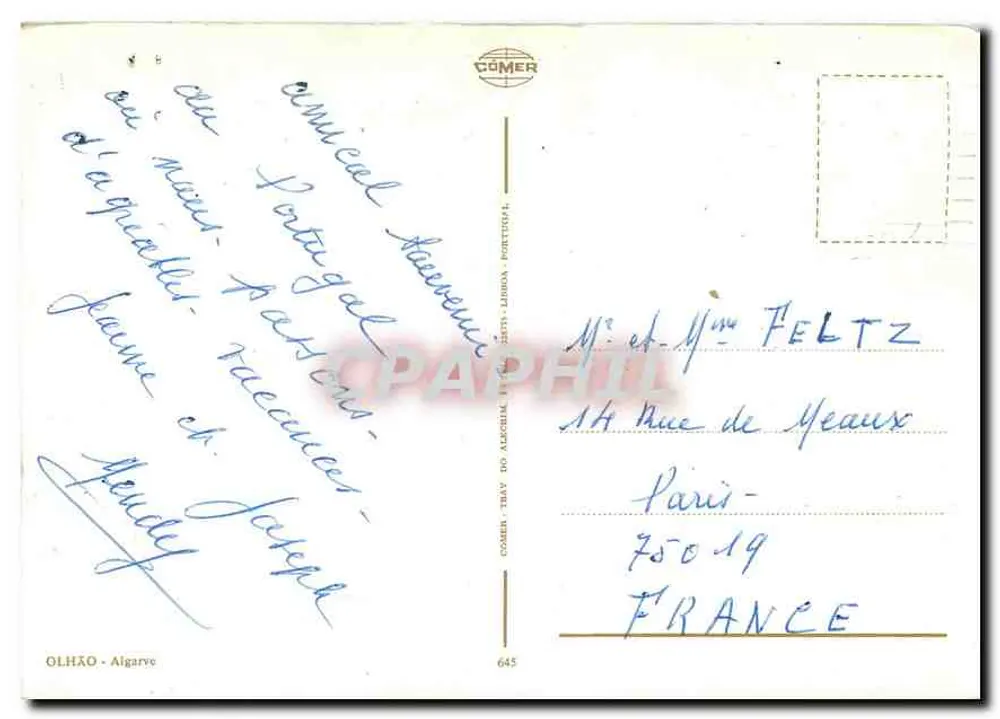 ओलहाओ — सार्वजनिक उद्यान और बंदरगाह — एडीतर कॉमर, नंबर 645 - पीछे