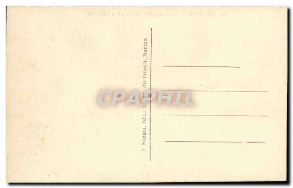 Saumur — La Loire, les Quais et le Château — J. Nozais, éditeur, Nantes - Verso