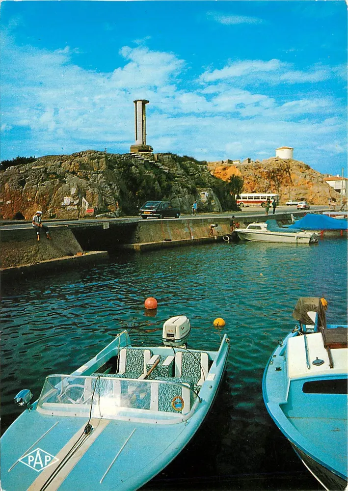 Saint-Pierre-sur-Mer — El Puerto, el Monumento Brosolette — Ediciones S. Audimarès Pérignan (P-O.) - Anverso