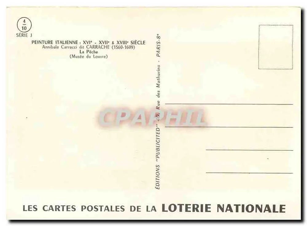 Fischerei — Annibale Carracci (1560–1609) — Éditions de la Loterie Nationale - Rückseite