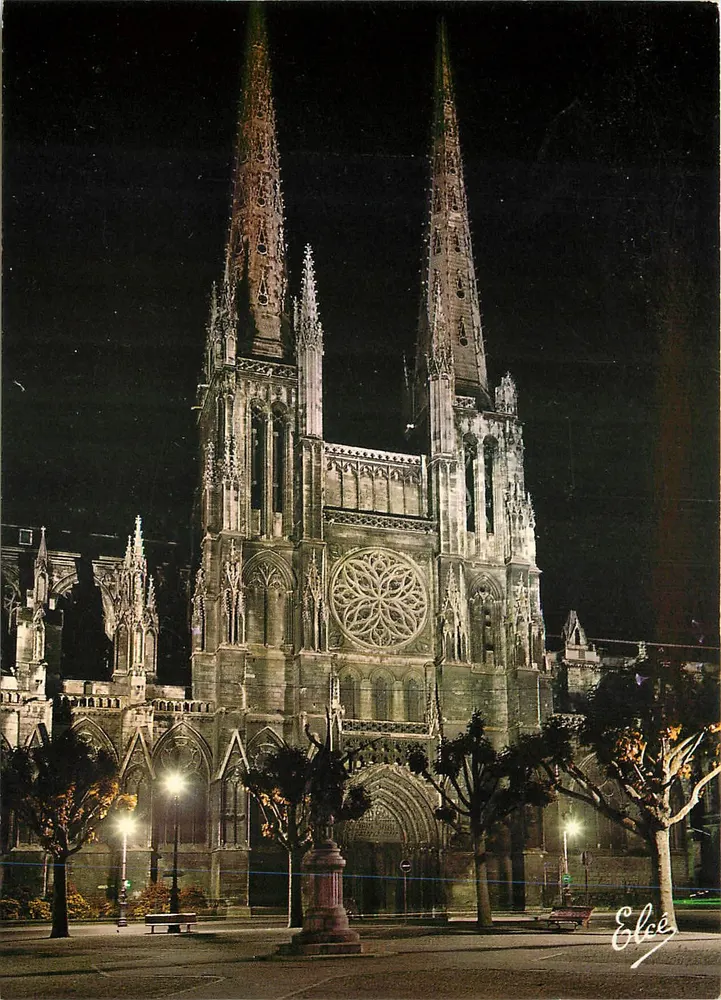 Bordeaux — Cattedrale di San Andrea illuminata — Editore Elcée, N° 4589 - Recto