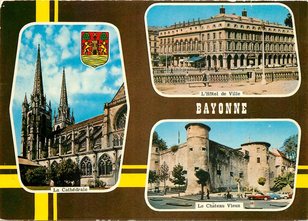 Bayonne — A Catedral, O Palácio de Justiça, O Castelo Velho — Artaud Frères, Nantes - Frente