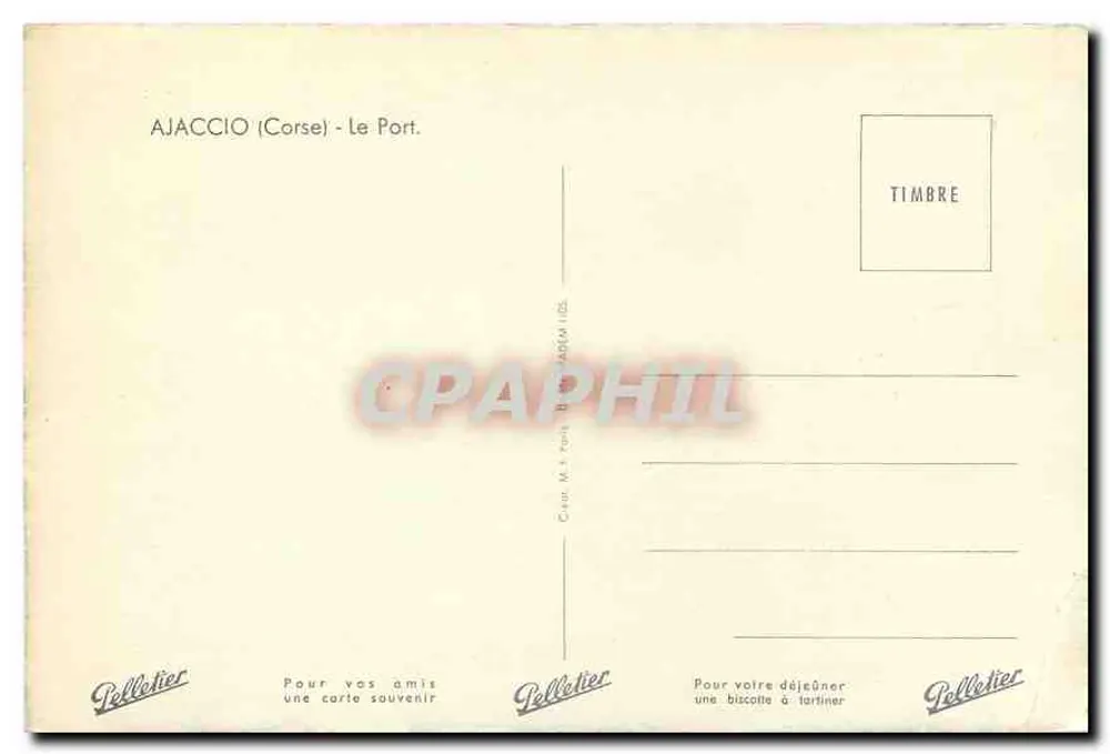 Ajaccio (Korsyka) - Port — Pelletier, nr 102 - Rewers