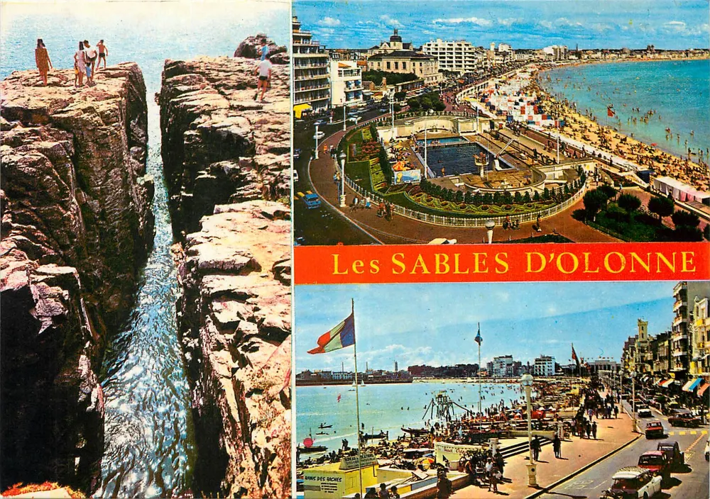 Les Sables d'Olonne — vista panorâmica e falésia — editor Monachrome - Frente