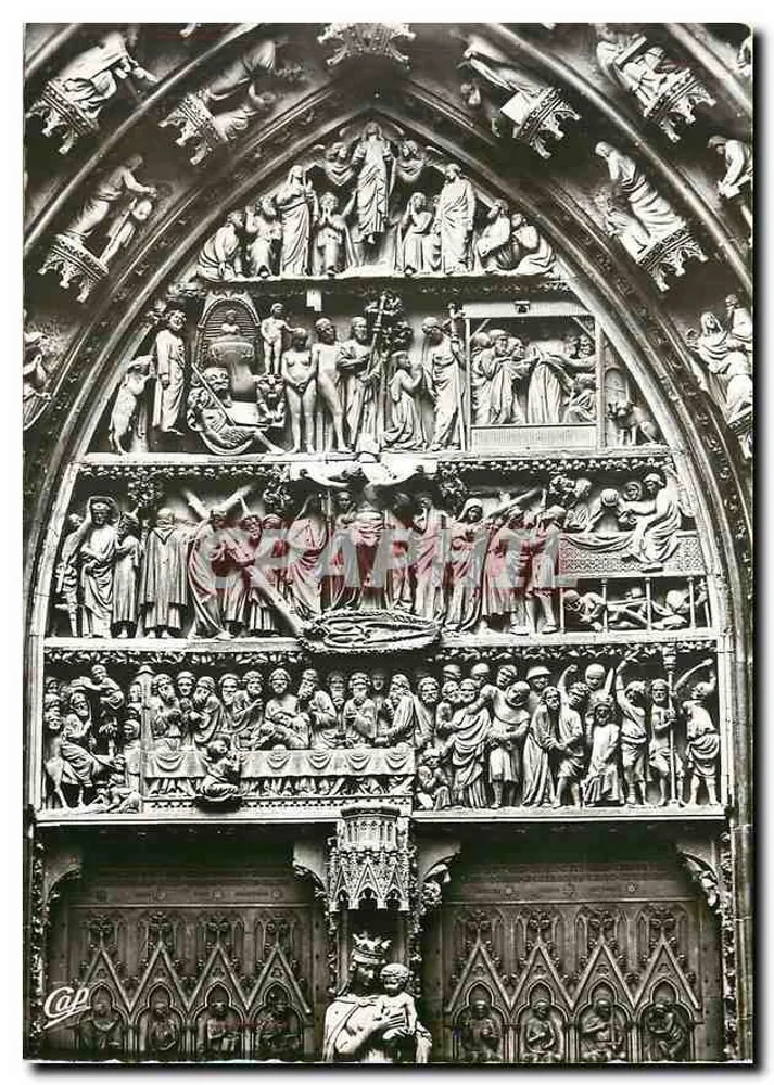 Straßburg - Die Kathedrale - Der Tympanon des Großen Portals - Vorderseite