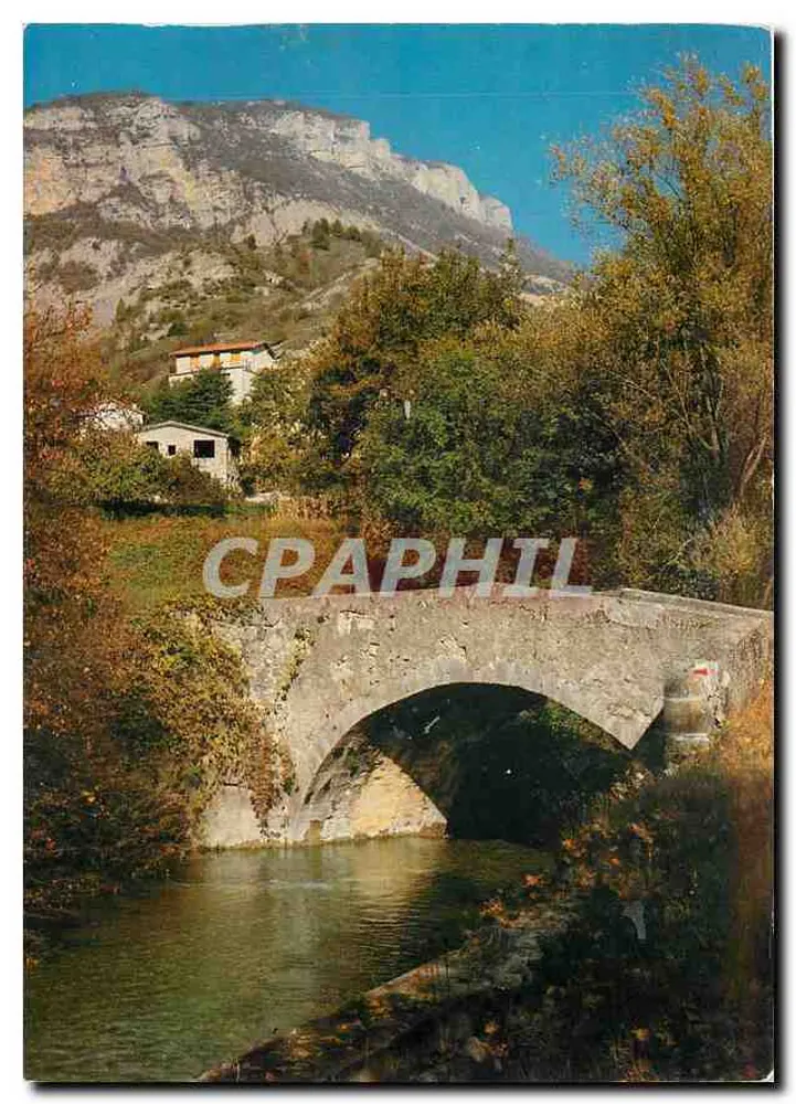 Ponte sobre um riacho — montanhas no fundo — Editor: Érps-Aurucolor, série ZA 125 - Frente