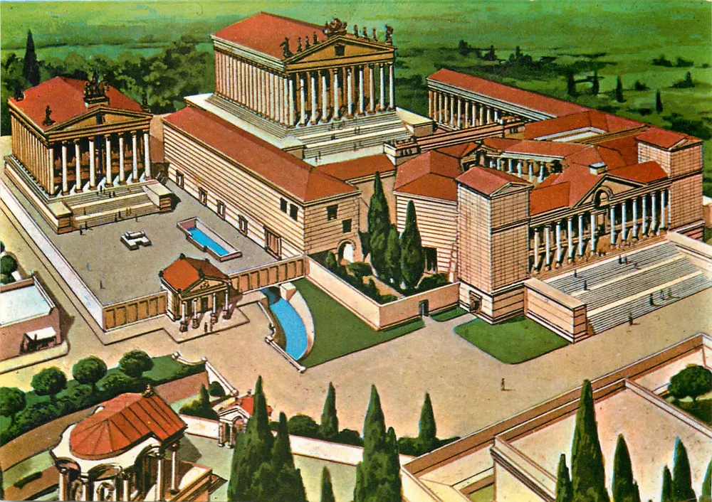 Reconstituição dos templos de Baalbeck — Líbano — Telko - Sport - Frente