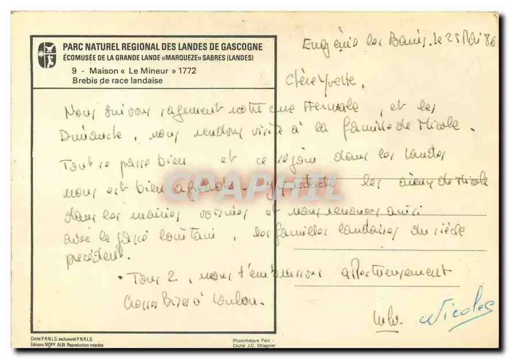 Casa « Le Mineur » — Écomusée de la Grande Lande (Landes) — editor ALBI, n°9 - Verso