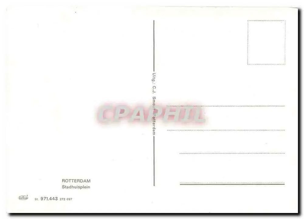 रॉटरडैम — स्टाडहुइसप्लेन और पीछे की ओर शहर — संख्या 971.443 - पीछे