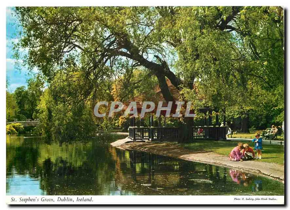 सेंट स्टीफेंस ग्रीन, डब्लिन, आयरलैंड - फोटो: ई. लुडबर्ग, जॉन हिंडे स्टूडियोज - क्रमांक 2/255 - आगे