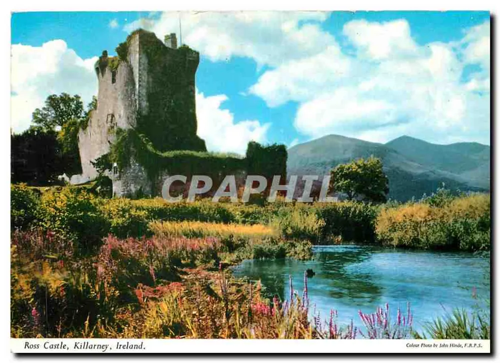Castelo de Ross, Killarney, Irlanda — Foto colorida por John Hinde, F.R.P.S. - Frente
