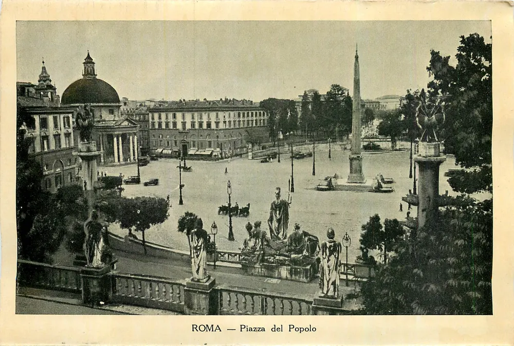 Roma — Piazza del Popolo — editor não visível - Frente