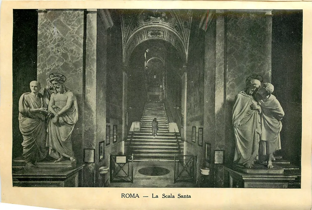 Roma — A Scala Santa — editor desconhecido, número de série não visível - Frente