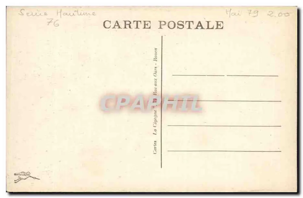A Catedral de ROUEN — A Cour d'Albâne — Série Haute Lime, n°76 - Verso