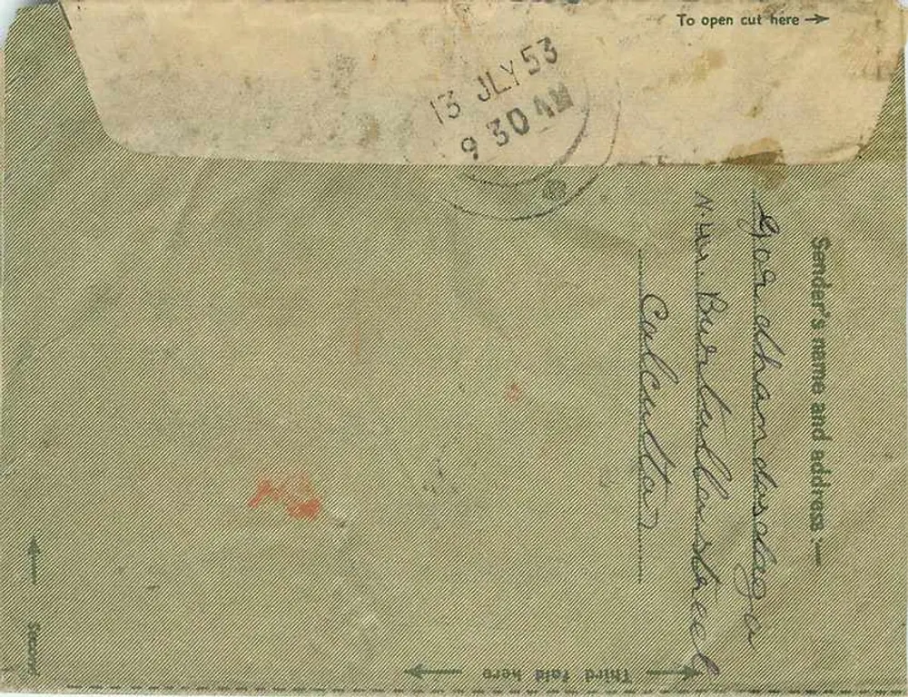 BARA GANGORE, KALABASTA — Cidade de Jaipur — Índia, 1953 - Verso