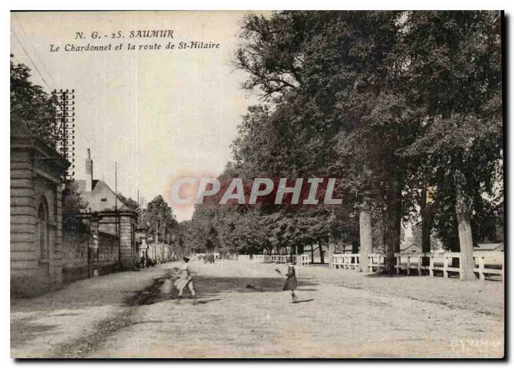 Il Chardonnet e la strada per St-Hilaire — Saumur, N.G. 25 - Recto