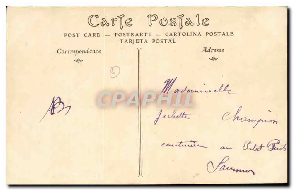Saumur — La Loira y los Coteaux — CTA Postes 47 - Reverso