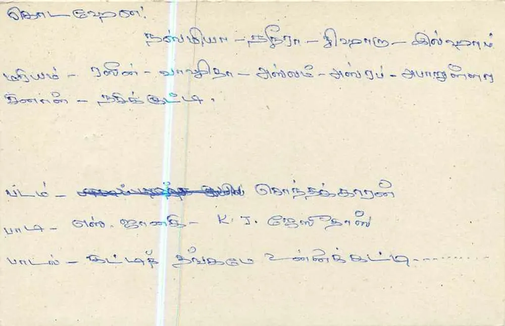 Sri Lanka — carta postal com selo e texto em tamil — editor Sri Lanka Post - Verso