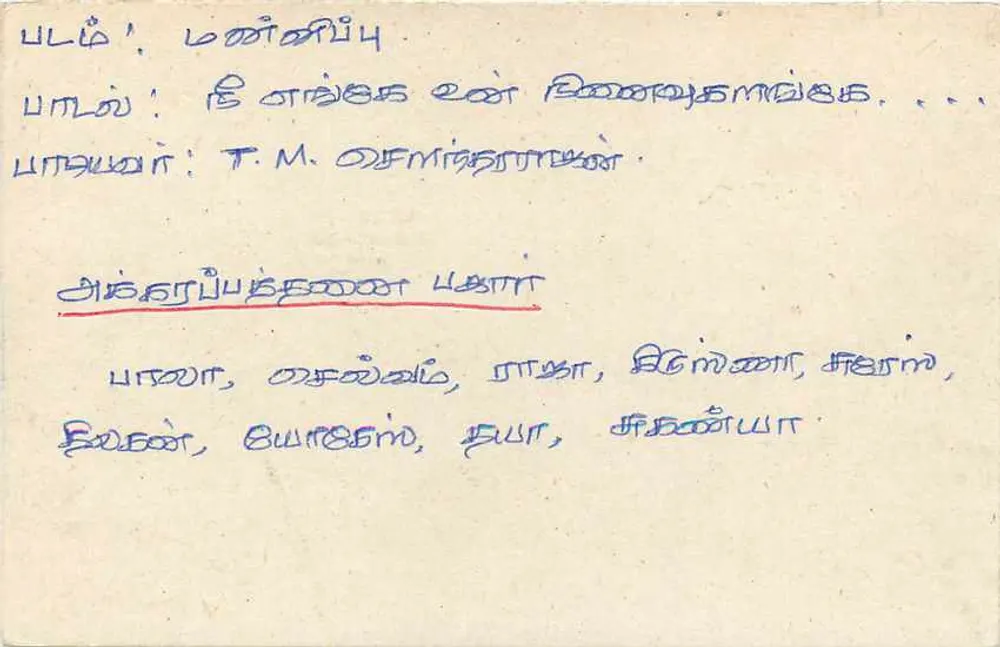 Carta postal de Maskeliya — Sri Lanka — editor desconhecido, número de série não visível - Verso