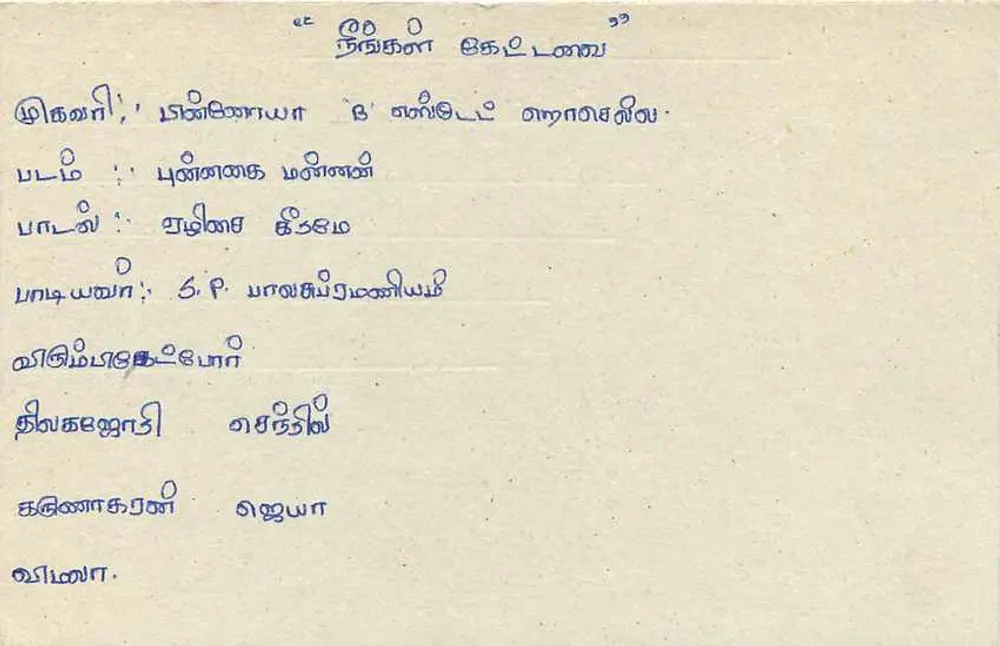 Carta postal Sri Lanka — Watawaka — selo 75 - Verso
