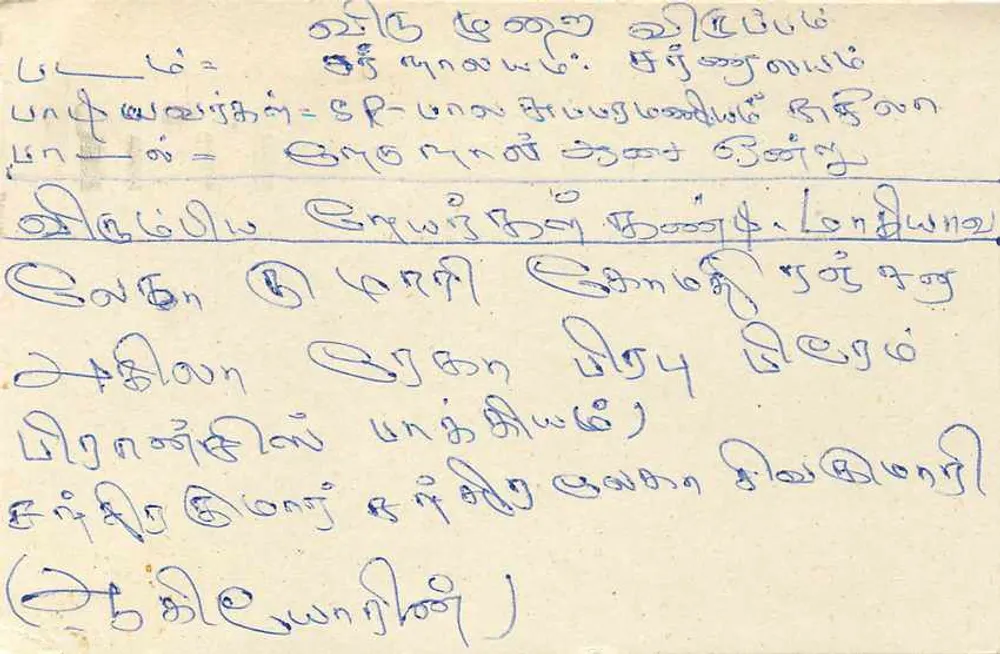 Sri Lanka — carta postal com selo de 75 centavos — editor desconhecido - Verso