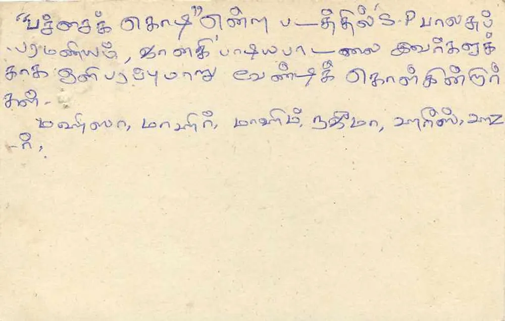 Carta postal Sri Lanka — Sri Lanka Post Card — número de série não visível - Verso