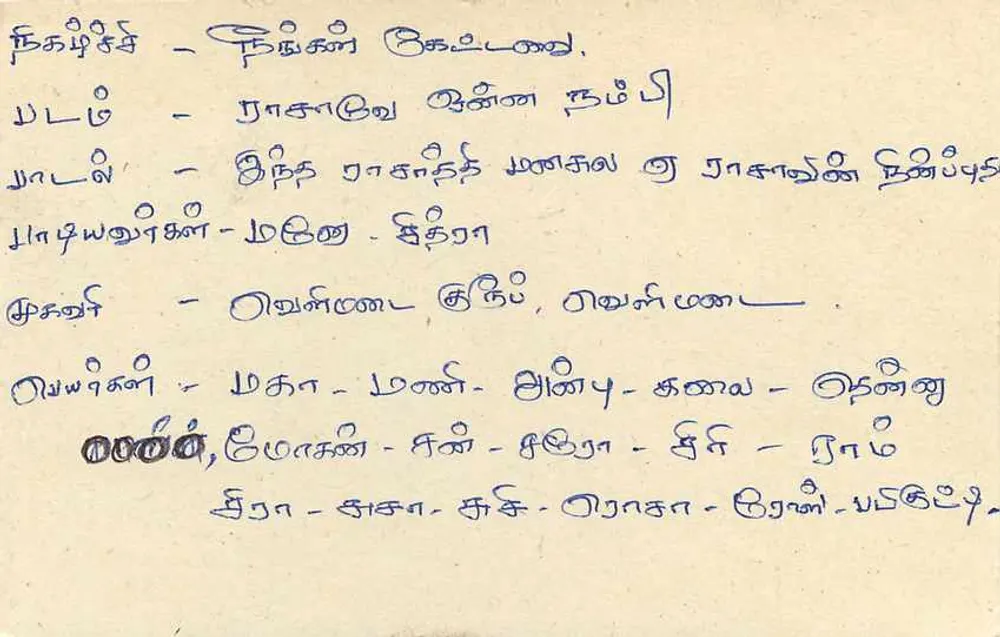 Welimada Group — Sri Lanka — editor desconhecido, número de série não visível - Verso