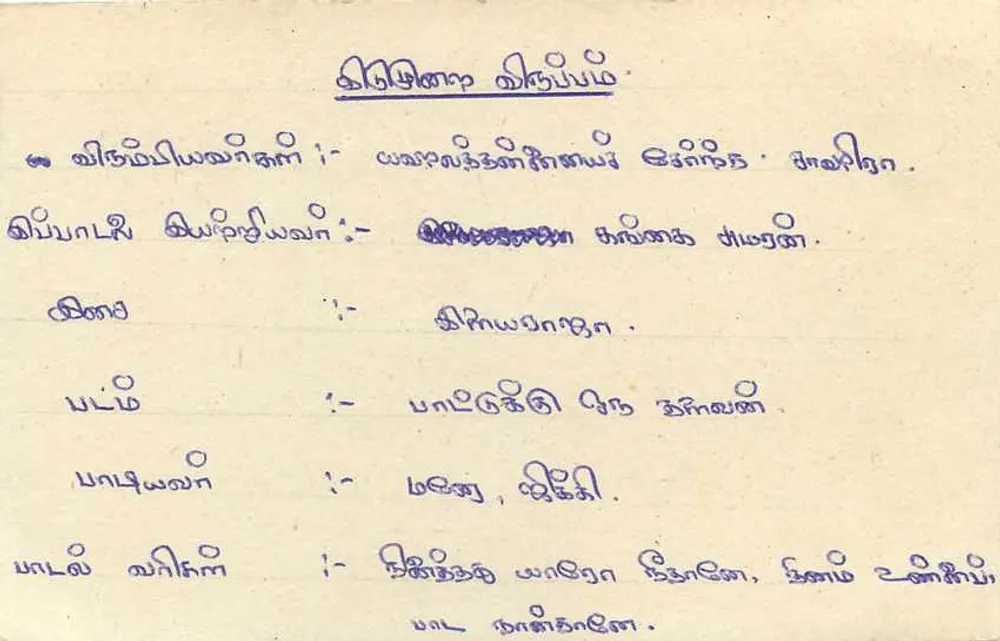 Yahalatienne — Sri Lanka — Tarjeta postal - Reverso