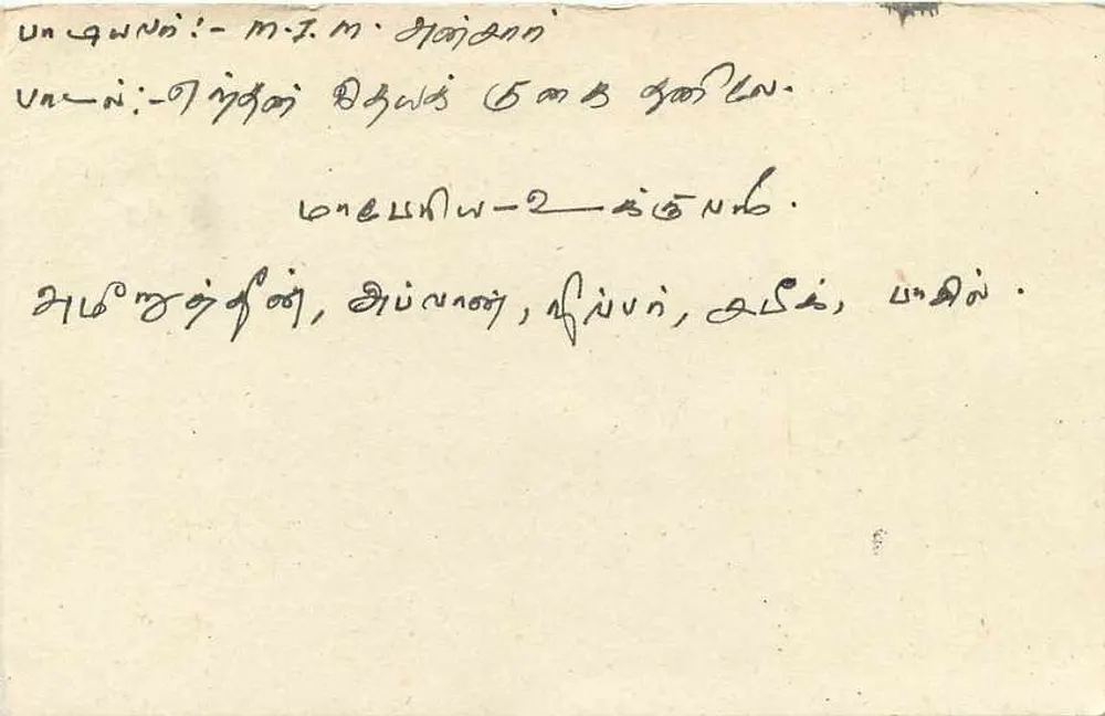 Colombo — carta postal com selo Sri Lanka 75 centavos — editor desconhecido - Verso
