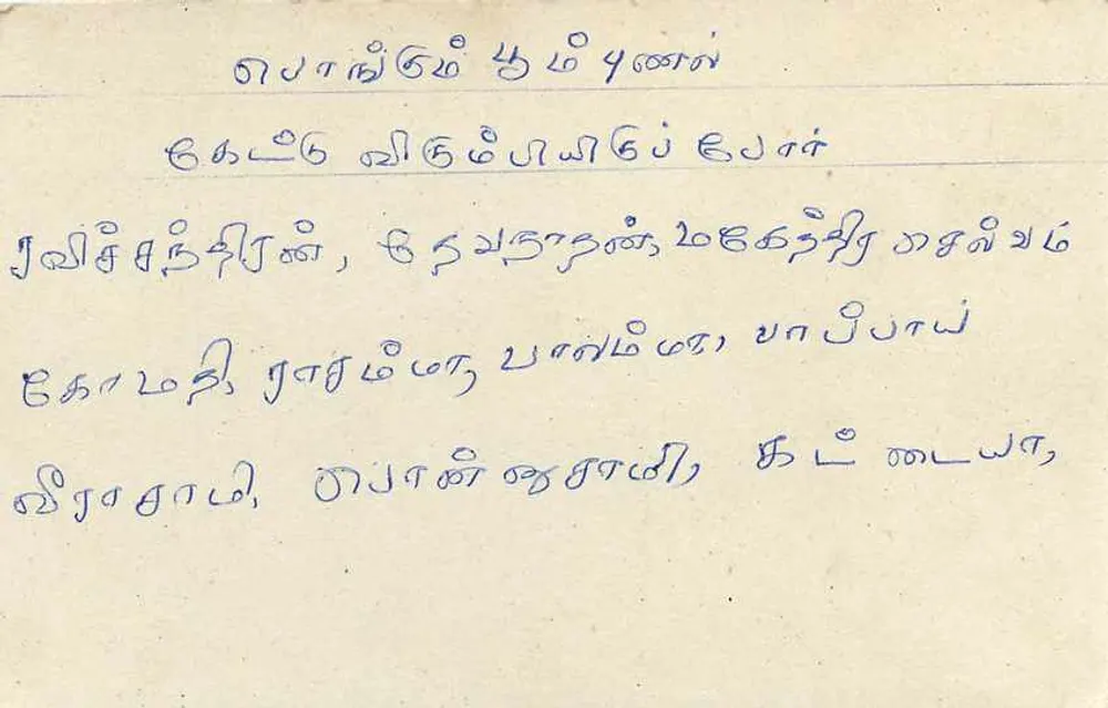 Sri Lanka — carta postal com selo e carimbo postal — editor desconhecido - Verso