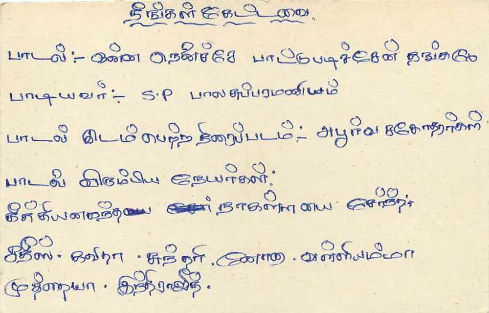 Sri Lanka — Carta postal com selo e texto em tâmil — editor desconhecido - Verso