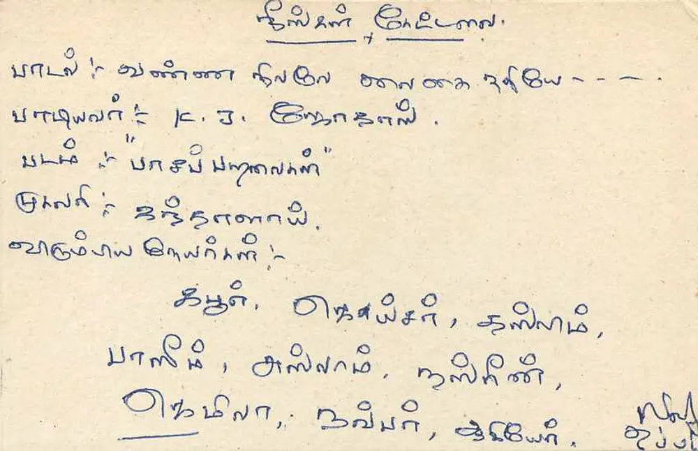 Sri Lanka — carta postal com selo e escrita à mão — editor desconhecido - Verso