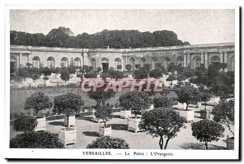 Versailles — O Palácio ; A Orangerie. - Frente